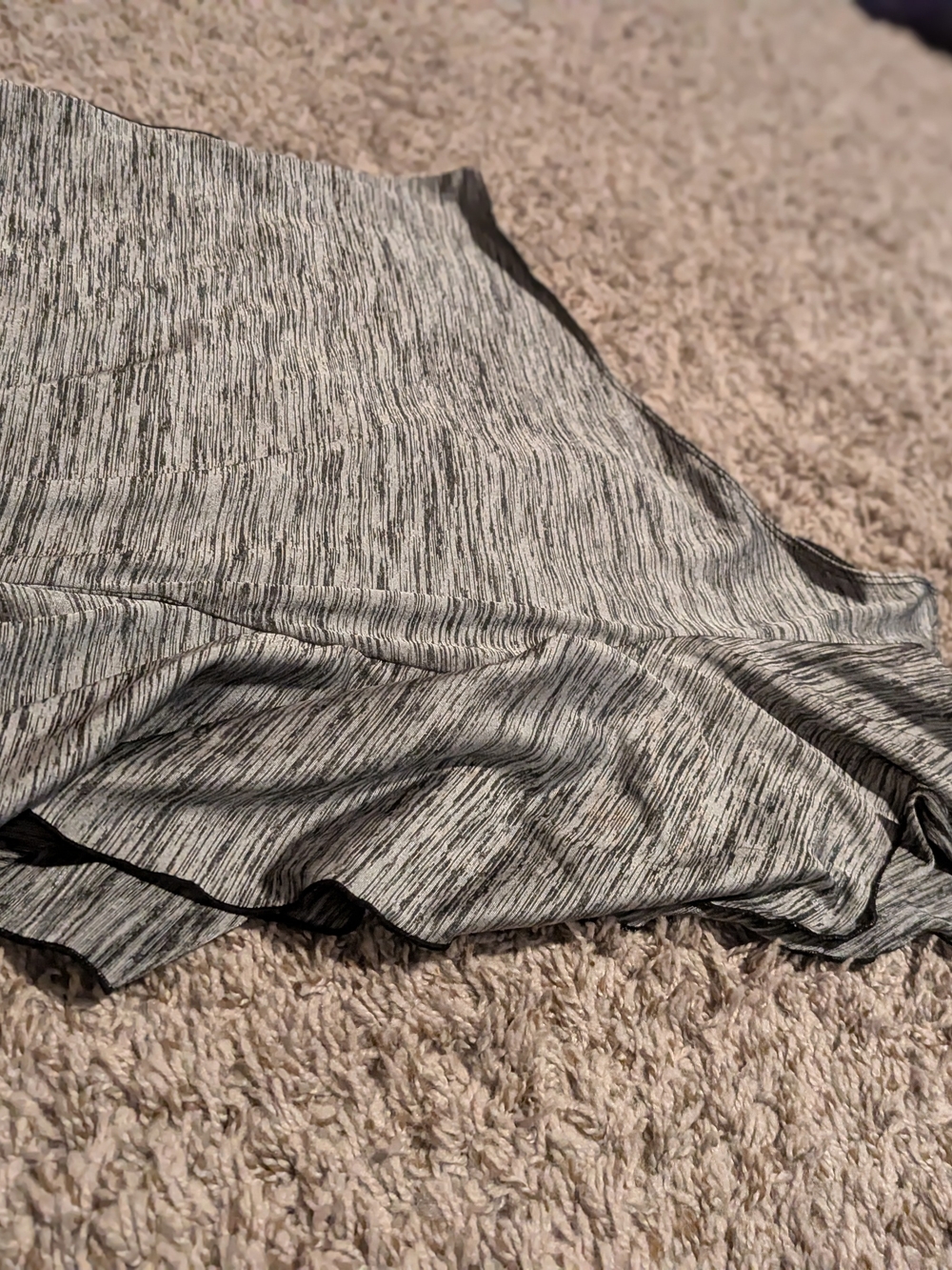 Gray Marled One-Shoulder Ruffle Top - Picture 3 of 6